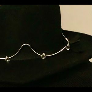 Metal Half Oval Frame Glasses with clear stone